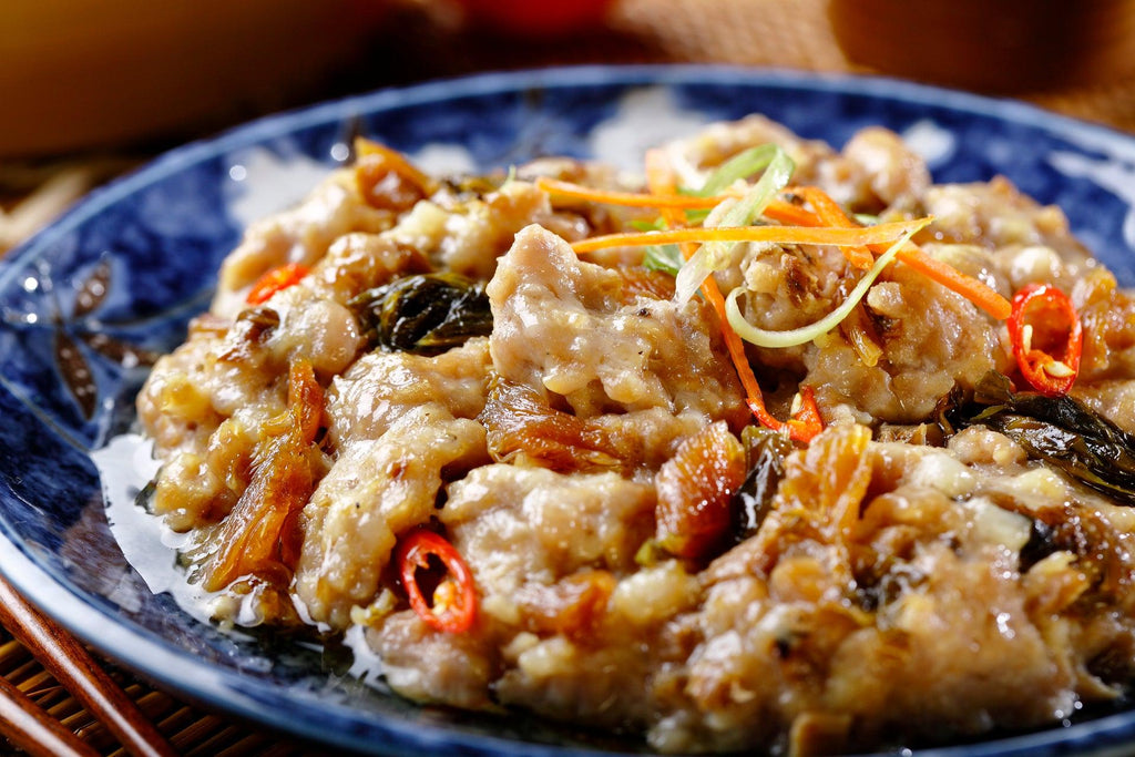 Pork, Salted Mustard Greens & Chinese Mushroom Patty - 梅菜蒸肉餅 - Kirin Fine Foods
